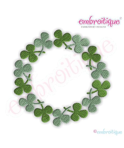 Shamrock Circle Font Frame - Small
