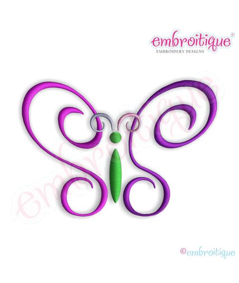 Sis Butterfly Embroidery Design