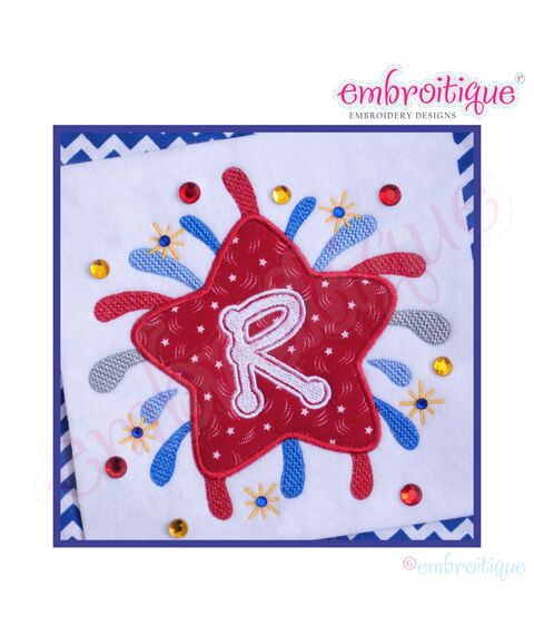 Star Firework Applique Frame