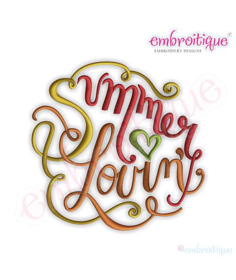 Summer Lovin Embroidery Design