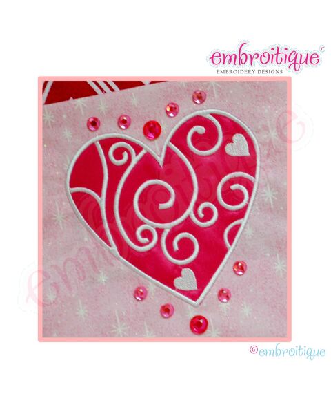 Sweet Heart Swirl - Classy Applique