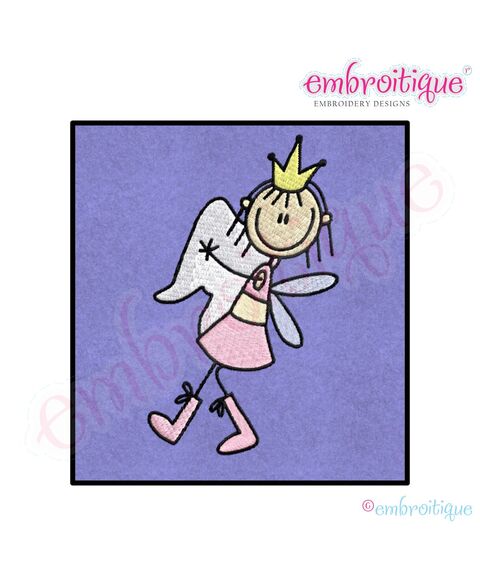 Tooth Fairy 2 Filled Embroidery Design