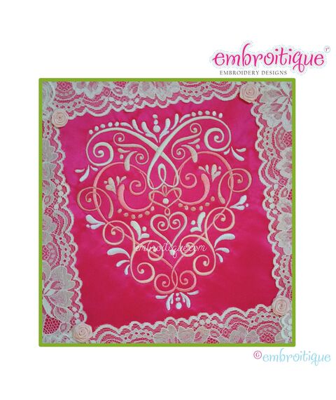 Curly Victorian Flourished Ornate Heart - Small