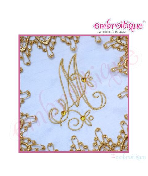 Vintage Floral Alphabet Monogram Font Set - 2", 2.5", 3"