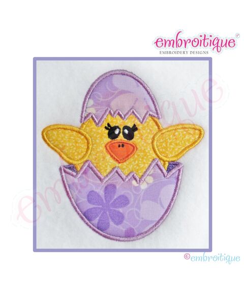 Chick in Egg Applique - Small