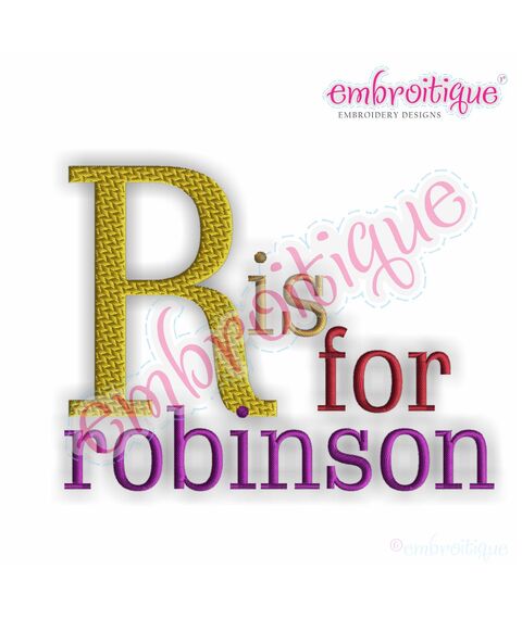 Robinson Monogram Font Set - Small