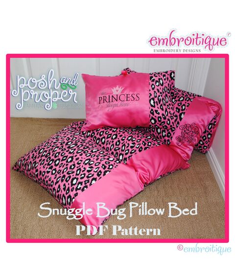 Posh and Proper - Snuggle Bug Pillow Bed PDF Pattern