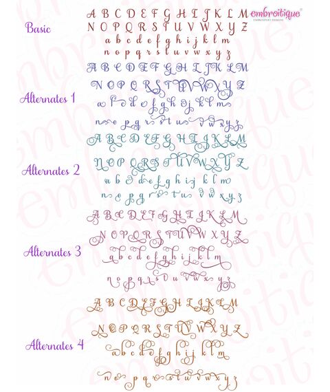 Buttercup Calligraphy Monogram Super Set Medium - ALL ALTERNATES INCLUDED!