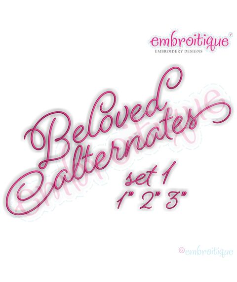 Beloved Alternates Set 1 - Beautiful Calligraphy Monogram Alphabet 1", 2", 3" - EXCLUSIVE