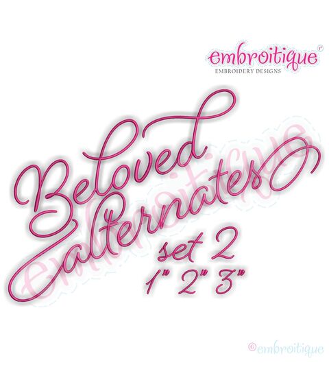 Beloved Alternates Set 2 - Beautiful Calligraphy Monogram Alphabet 1", 2", 3" - EXCLUSIVE