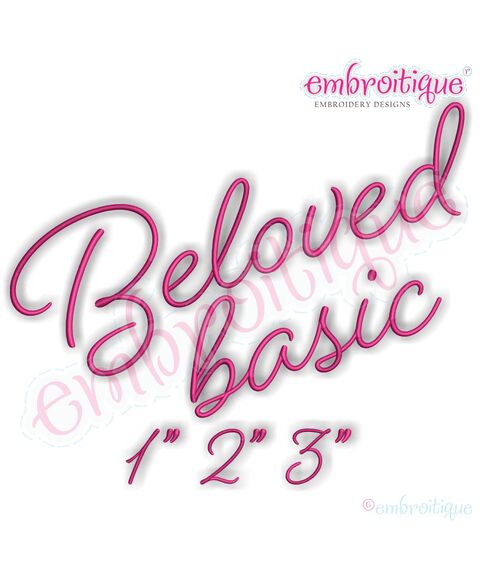 Beloved Basic - Beautiful Calligraphy Monogram Alphabet 1", 2", 3" - EXCLUSIVE