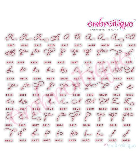 Beloved Alternates 5 - Beautiful Calligraphy Monogram Alphabet 1", 2", 3" - EXCLUSIVE