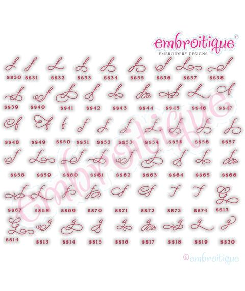 Beloved Alternates 5 - Beautiful Calligraphy Monogram Alphabet 1", 2", 3" - EXCLUSIVE