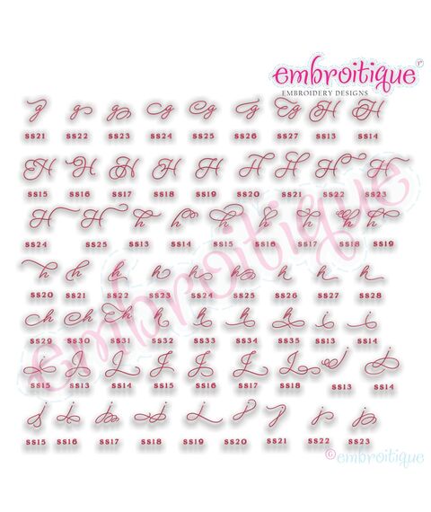 Beloved Alternates 5 - Beautiful Calligraphy Monogram Alphabet 1", 2", 3" - EXCLUSIVE