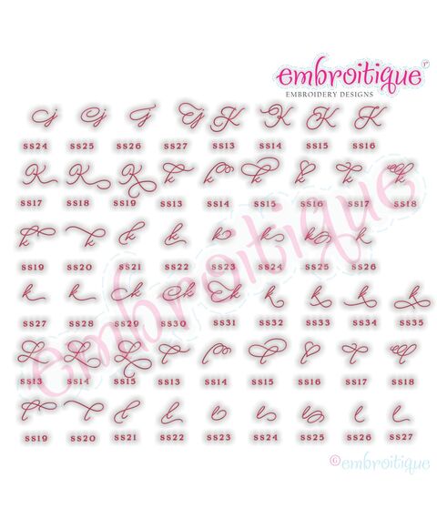 Beloved Alternates 5 - Beautiful Calligraphy Monogram Alphabet 1", 2", 3" - EXCLUSIVE