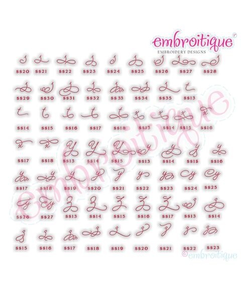 Beloved Alternates 5 - Beautiful Calligraphy Monogram Alphabet 1", 2", 3" - EXCLUSIVE