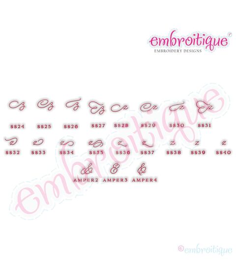 Beloved Alternates 5 - Beautiful Calligraphy Monogram Alphabet 1", 2", 3" - EXCLUSIVE