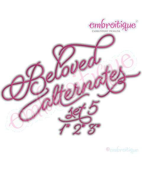 Beloved Alternates 5 - Beautiful Calligraphy Monogram Alphabet 1", 2", 3" - EXCLUSIVE