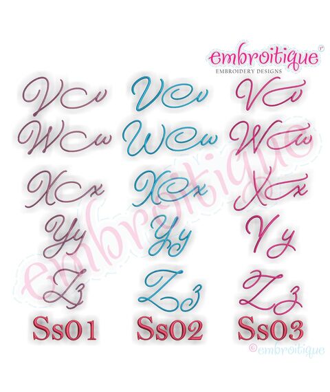 Beloved Alternates Set 1 - Beautiful Calligraphy Monogram Alphabet 1", 2", 3" - EXCLUSIVE