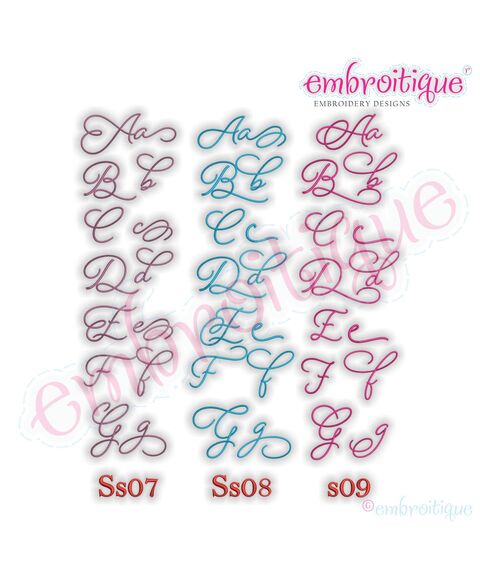 Beloved Alternates Set 3 - Beautiful Calligraphy Monogram Alphabet 1", 2", 3" - EXCLUSIVE