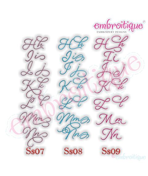 Beloved Alternates Set 3 - Beautiful Calligraphy Monogram Alphabet 1", 2", 3" - EXCLUSIVE