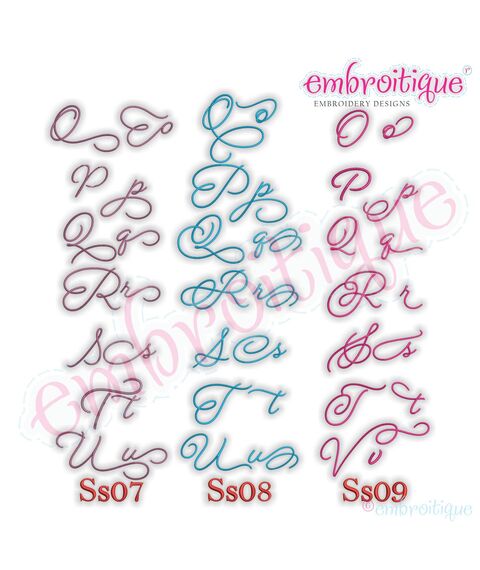 Beloved Alternates Set 3 - Beautiful Calligraphy Monogram Alphabet 1", 2", 3" - EXCLUSIVE