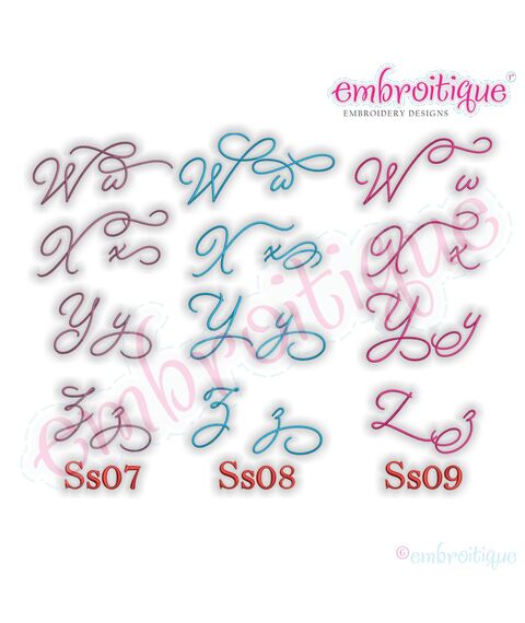 Beloved Alternates Set 2 - Beautiful Calligraphy Monogram Alphabet 1", 2", 3" - EXCLUSIVE