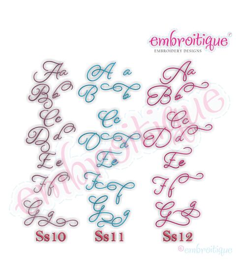 Beloved Alternates Set 4 - Beautiful Calligraphy Monogram Alphabet 1", 2", 3" - EXCLUSIVE