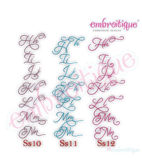Beloved Alternates Set 4 - Beautiful Calligraphy Monogram Alphabet 1", 2", 3" - EXCLUSIVE