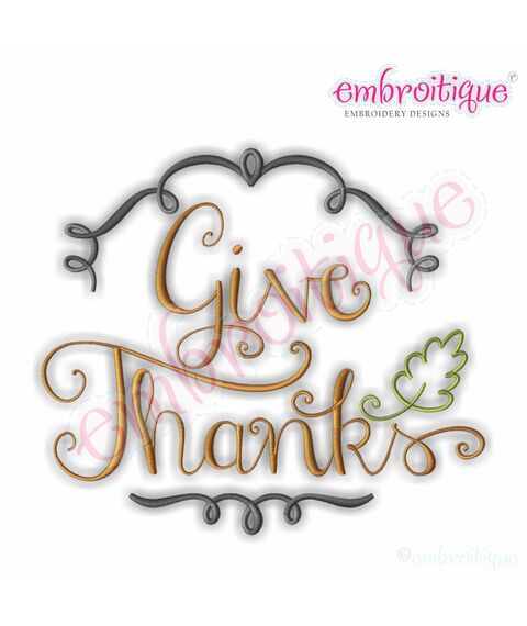 Give Thanks Elegant and Whimsical Thanksgiving Holiday Design