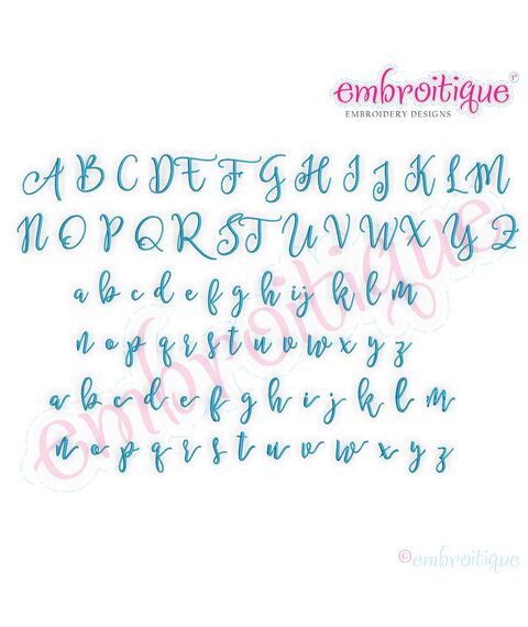 Melissa Monogram Set - Hand Lettered Calligraphy Script - Set 1- 1", 2", 3", 3 image