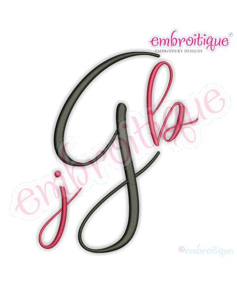 Melissa Monogram Set - Hand Lettered Calligraphy Script - Set 1- 1", 2", 3", 2 image