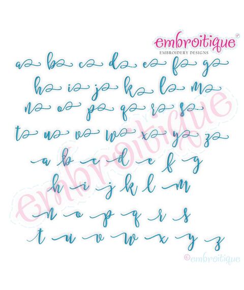 Melissa Monogram Set -  Hand Lettered Calligraphy Script - Set 2 - 1", 2", 3", 2 image