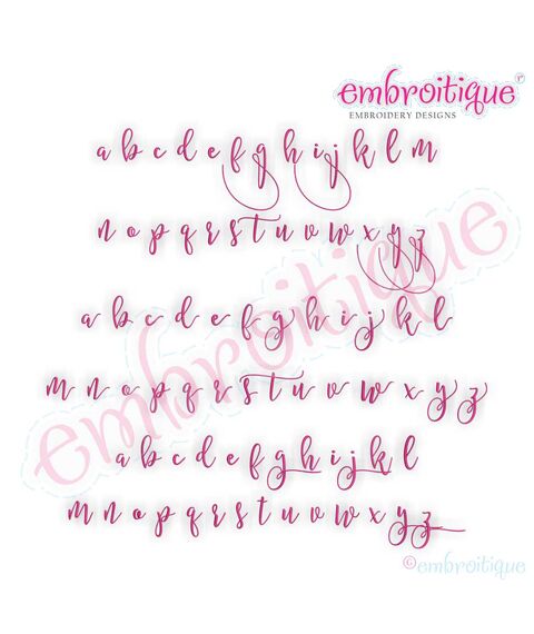 Melissa Monogram Set - Hand Lettered Calligraphy Script - Set 4 - 1", 2", 3", 2 image