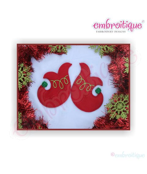 In the Hoop Elf Booties - Perfect Accessories for any of our Doodley Doll Patterns!
