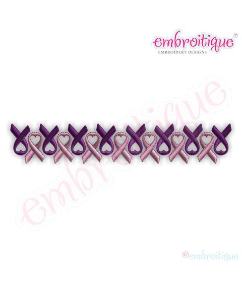 Row Of Ribbons -  Breast Cancer Awareness Month