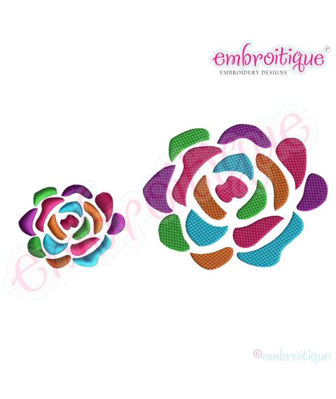 Embroitique Alexa Accents Flower Floral Machine Embroidery Design