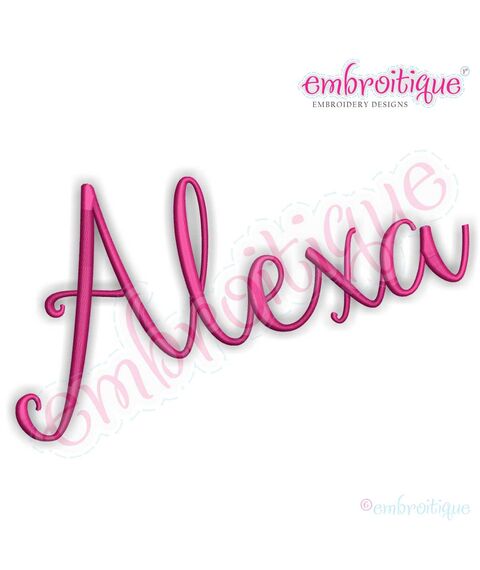 Alexa Monogram Set - Beautiful hand drawn calligraphy font for embroidery