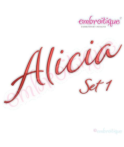 Alicia Calligraphy Monogram - Set 1 - Embroitique Exclusive!