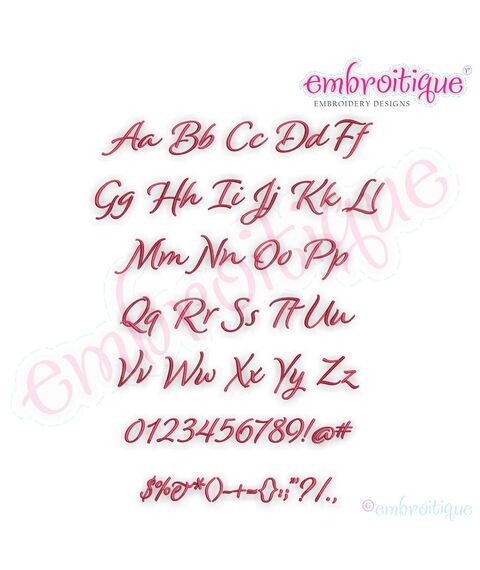 Alicia Calligraphy Monogram - Set 1 - Embroitique Exclusive!