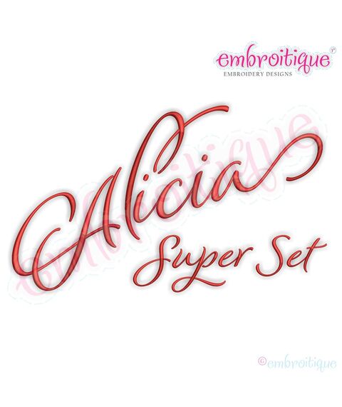 Alicia Calligraphy Monogram - Super Set - Embroitique Exclusive!