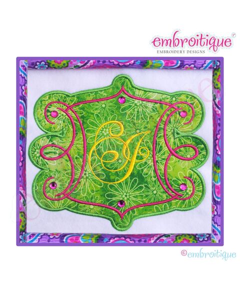 Allen Applique Font Frame