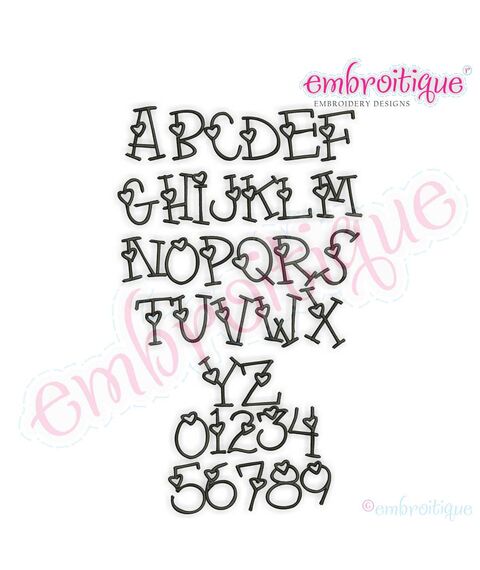 Allie Heart Monogram Set - Perfect for Valentine's Day
