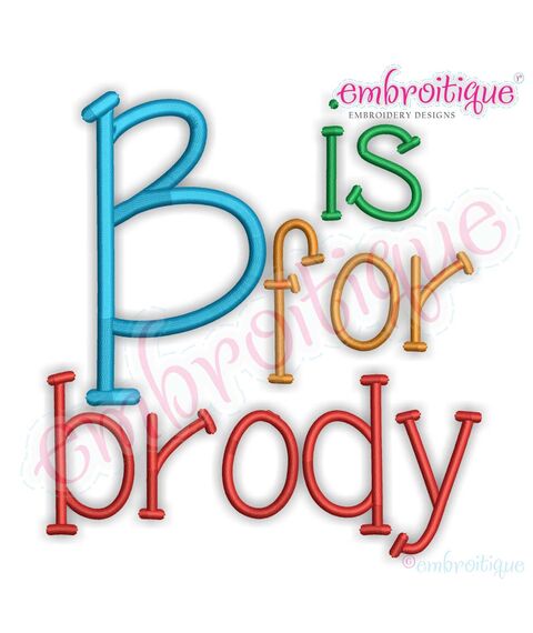 Brody Whimsical Handwritten Monogram Font - great for Boys & Girls!