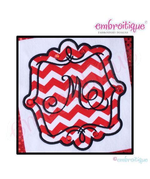 Brown Applique Font Frame
