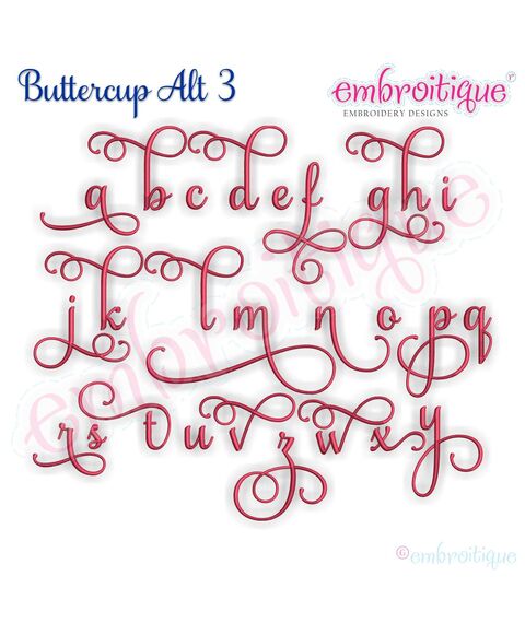 Buttercup Calligraphy Monogram Super Set **SMALL** - Basic and ALL Alternate sets included!