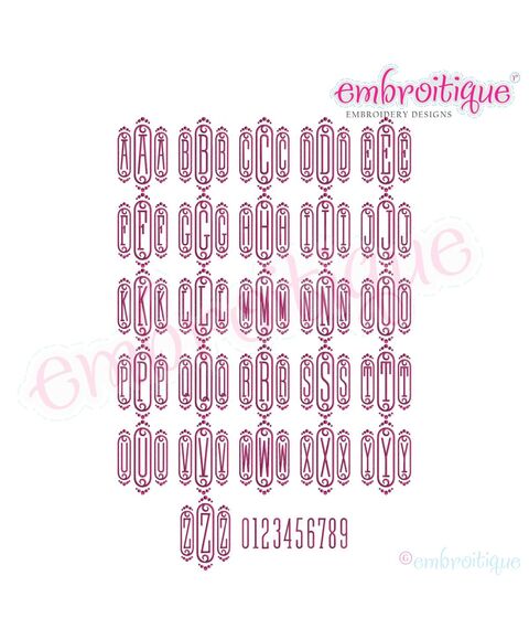 Cameo Decorative Initial Monogram Set - Medium - 5" 6" 7" Font  Set