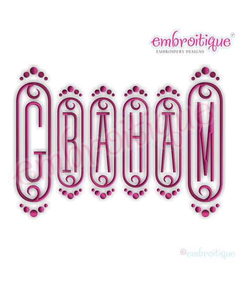 Cameo Decorative Initial Monogram Set - Medium - 5" 6" 7" Font  Set