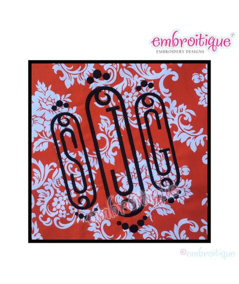 Cameo Decorative Initial Monogram Set - Medium - 5" 6" 7" Font  Set