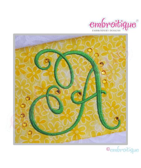 Charming Calligraphy Script Monogram Set - Medium CAPS ONLY - 3", 3.5", 4"